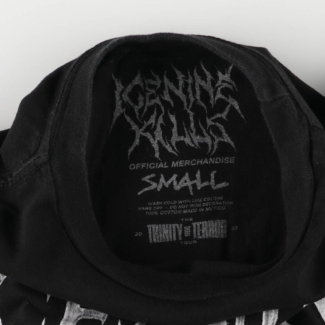 ICE NINE KILLS band T-shirt, men's size S cotton black type Vintage Second Hand
