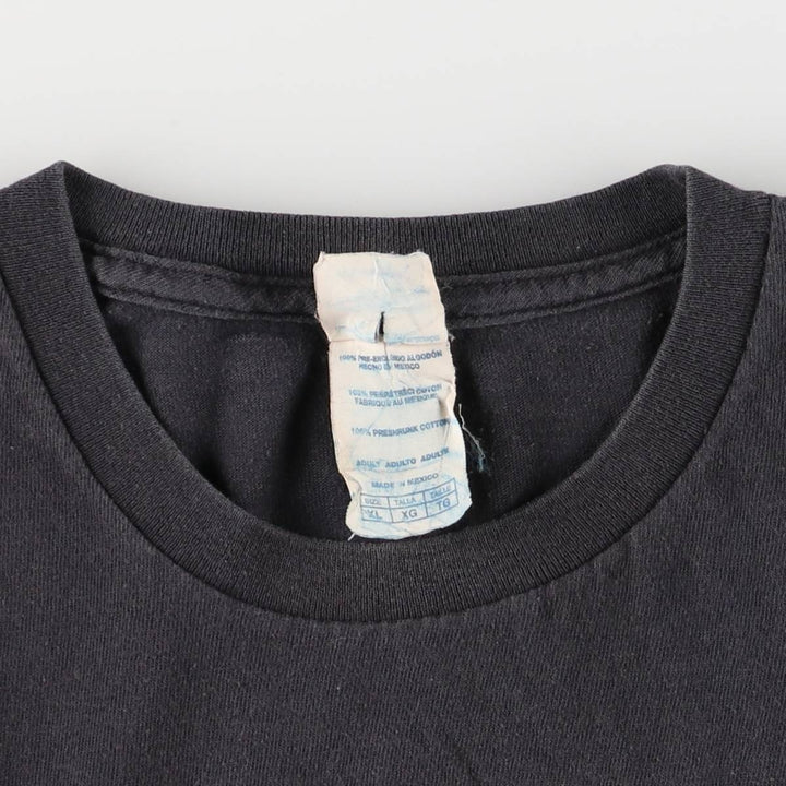 00'S Delta Seven-Eleven Cut-off Advertising T-shirt Men's XL cotton black type Vintage Second Hand