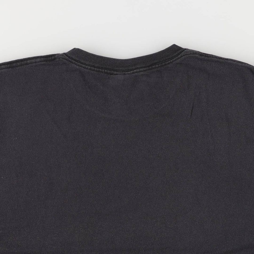 00'S Delta Seven-Eleven Cut-off Advertising T-shirt Men's XL cotton black type Vintage Second Hand