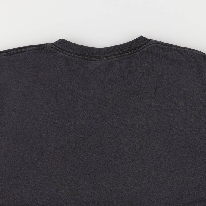 00'S Delta Seven-Eleven Cut-off Advertising T-shirt Men's XL cotton black type Vintage Second Hand