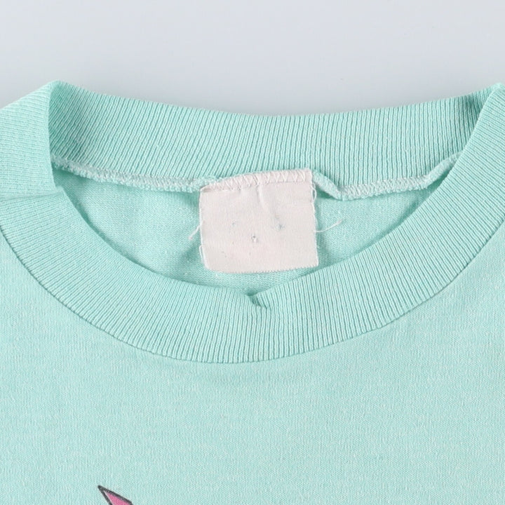 MICKEY MOUSE MINNIE MOUSE Mickey Mouse Minnie Mouse character print T-shirt women's M equivalent vintage unclear Mint green Vintage Second Hand