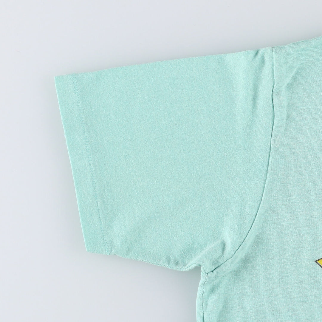 MICKEY MOUSE MINNIE MOUSE Mickey Mouse Minnie Mouse character print T-shirt women's M equivalent vintage unclear Mint green Vintage Second Hand