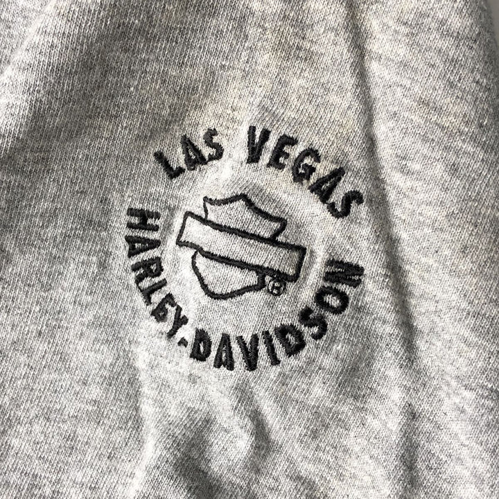 Harley-Davidson Ringer T-Shirt, Made in USA, Women's Size XL cotton gray type Vintage Second Hand