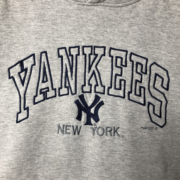 00'S PUMA MLB NEW YORK YANKEES New York Yankees sweatshirt pullover hoodie, men's size M cotton gray type Vintage Second Hand
