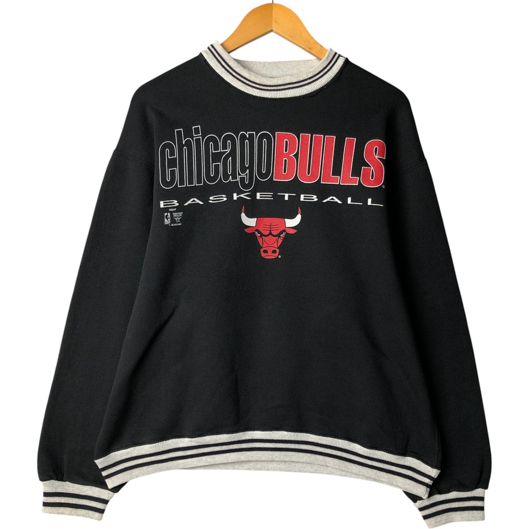Vintage 90'S Artex NBA Chicago Bulls print sweatshirt, size L, men's cotton black type Vintage Second Hand