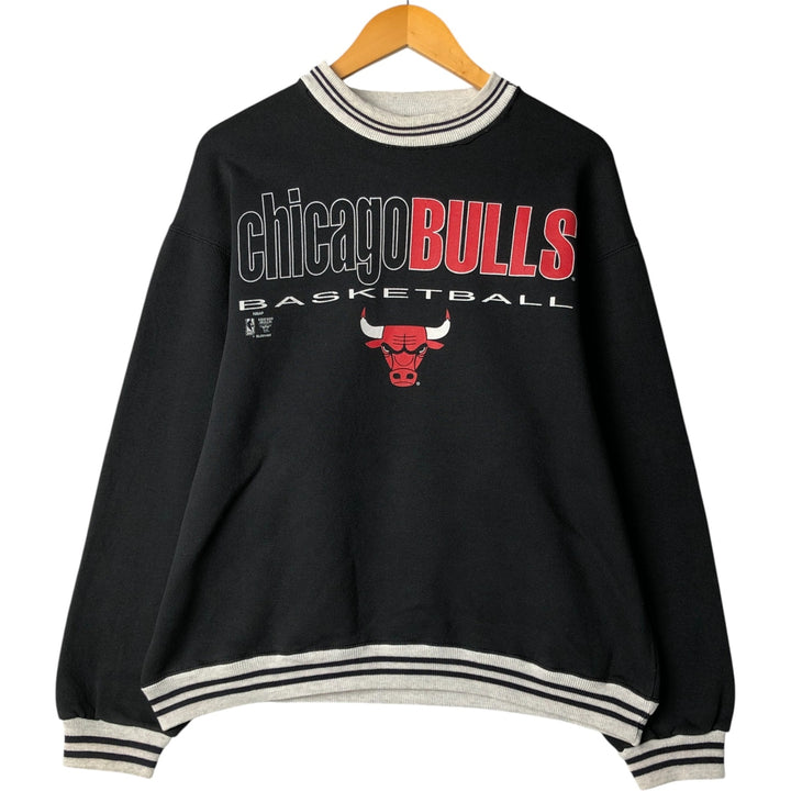 Vintage 90'S Artex NBA Chicago Bulls print sweatshirt, size L, men's cotton black type Vintage Second Hand