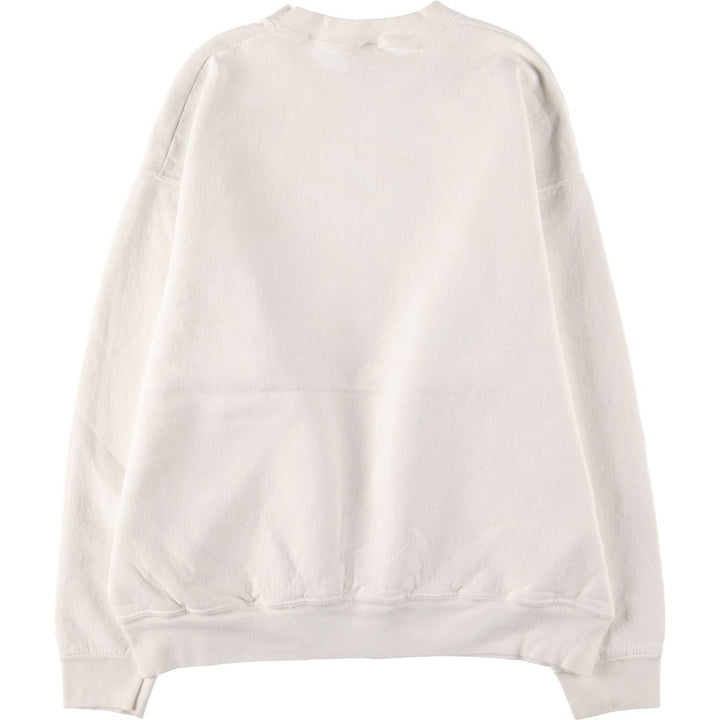 Vintage 90'S Fruit of the Loom Heavy Cotton Print Sweatshirt, Made in USA, Men's Size XL cotton white type Vintage Second Hand
