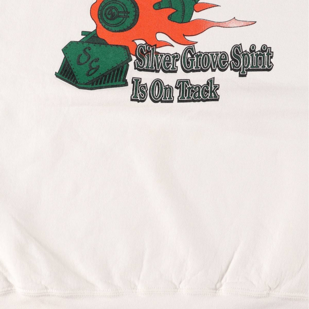 Vintage 90'S Fruit of the Loom Heavy Cotton Print Sweatshirt, Made in USA, Men's Size XL cotton white type Vintage Second Hand