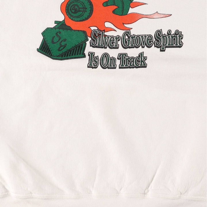 Vintage 90'S Fruit of the Loom Heavy Cotton Print Sweatshirt, Made in USA, Men's Size XL cotton white type Vintage Second Hand