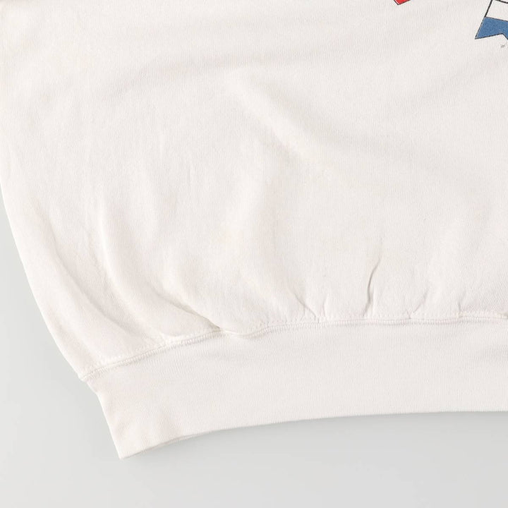 90'S Fruit of the Loom printed sweatshirt, men's size L, vintage cotton white type Vintage Second Hand
