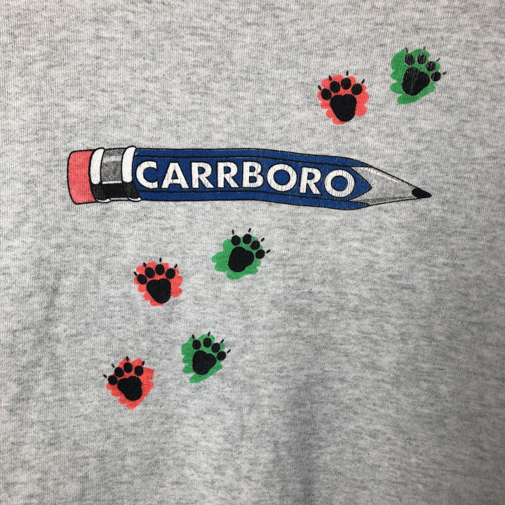 90'S Fruit of the Loom Heavy Print Sweatshirt, Made in USA, Men's XL, Vintage cotton gray type Vintage Second Hand
