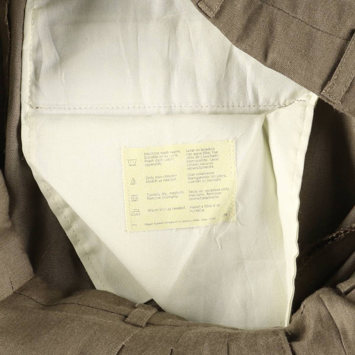 Haggar Three-pleat Slacks, Made in USA, Men's, Size W32, Vintage polyester Beige type Vintage Second Hand