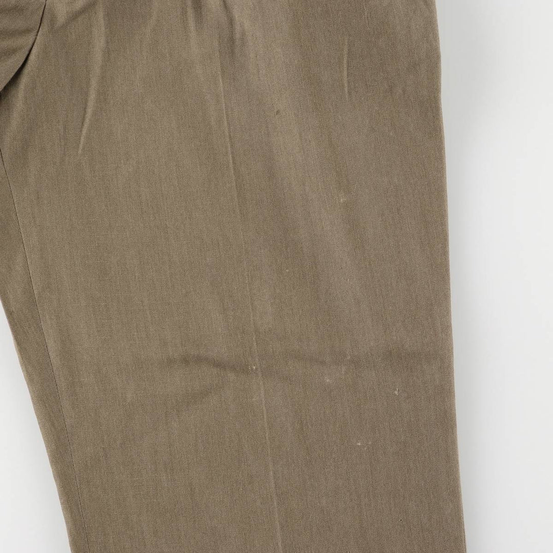 Haggar Three-pleat Slacks, Made in USA, Men's, Size W32, Vintage polyester Beige type Vintage Second Hand
