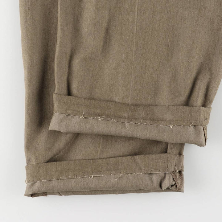 Haggar Three-pleat Slacks, Made in USA, Men's, Size W32, Vintage polyester Beige type Vintage Second Hand