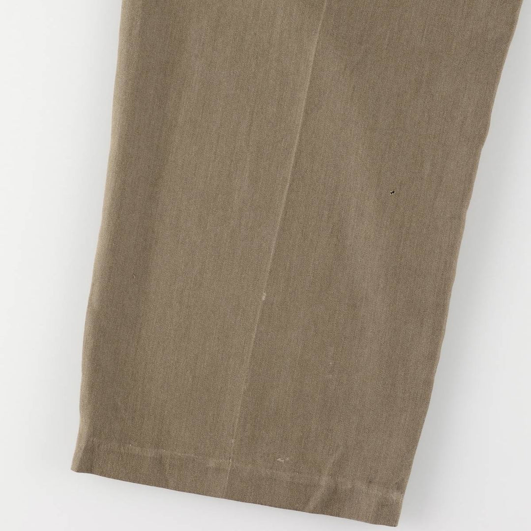 Haggar Three-pleat Slacks, Made in USA, Men's, Size W32, Vintage polyester Beige type Vintage Second Hand