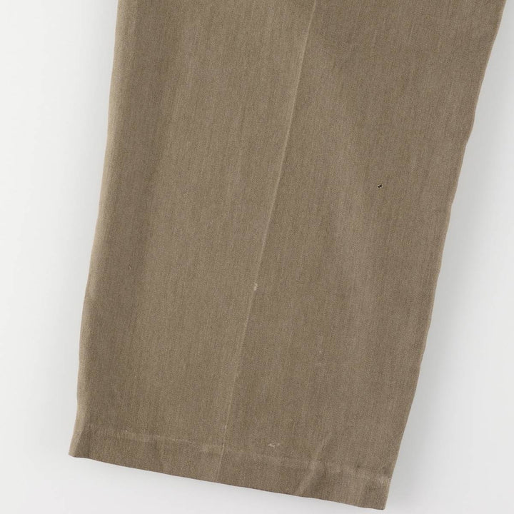 Haggar Three-pleat Slacks, Made in USA, Men's, Size W32, Vintage polyester Beige type Vintage Second Hand