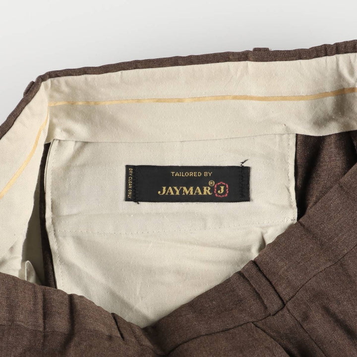 80'S JAYMAR Wool Pants Slacks Men's W33 Vintage wool brown type Vintage Second Hand