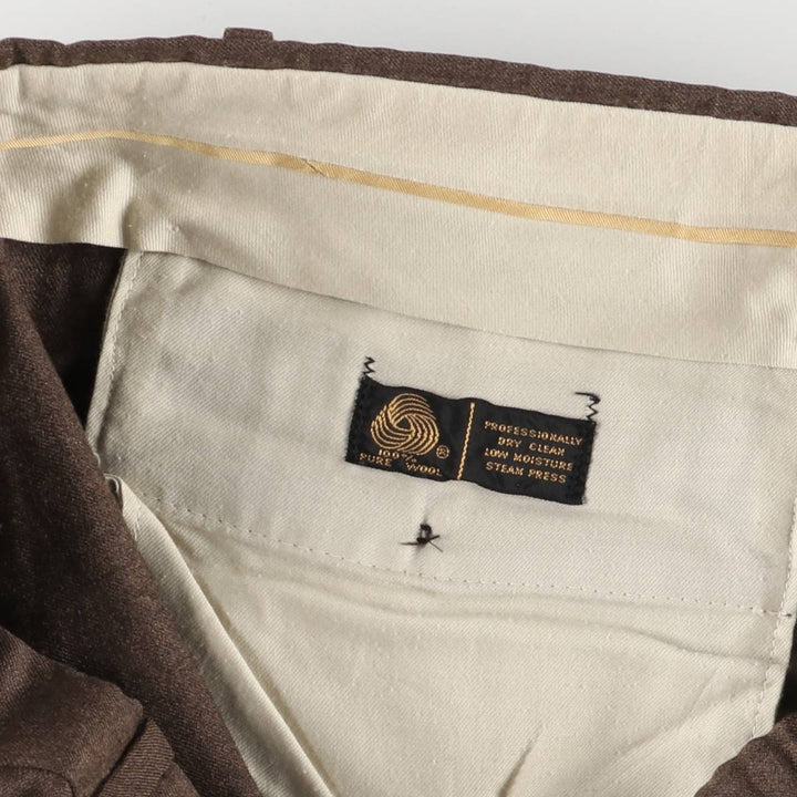 80'S JAYMAR Wool Pants Slacks Men's W33 Vintage wool brown type Vintage Second Hand