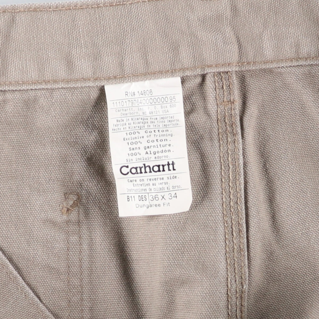 Carhartt Dungaree Fit Duck Painter Pants, Men's, W35 equivalent cotton gray type Vintage Second Hand