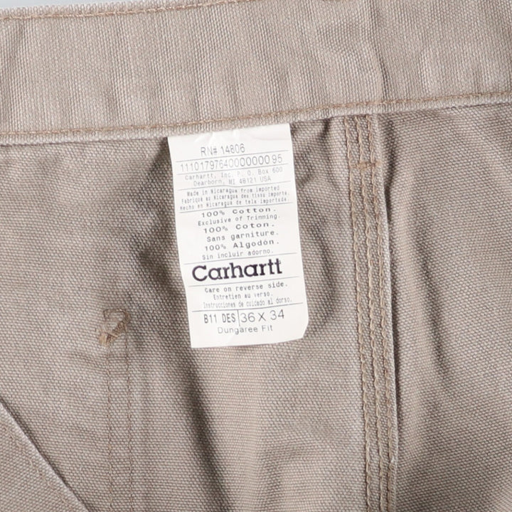 Carhartt Dungaree Fit Duck Painter Pants, Men's, W35 equivalent cotton gray type Vintage Second Hand