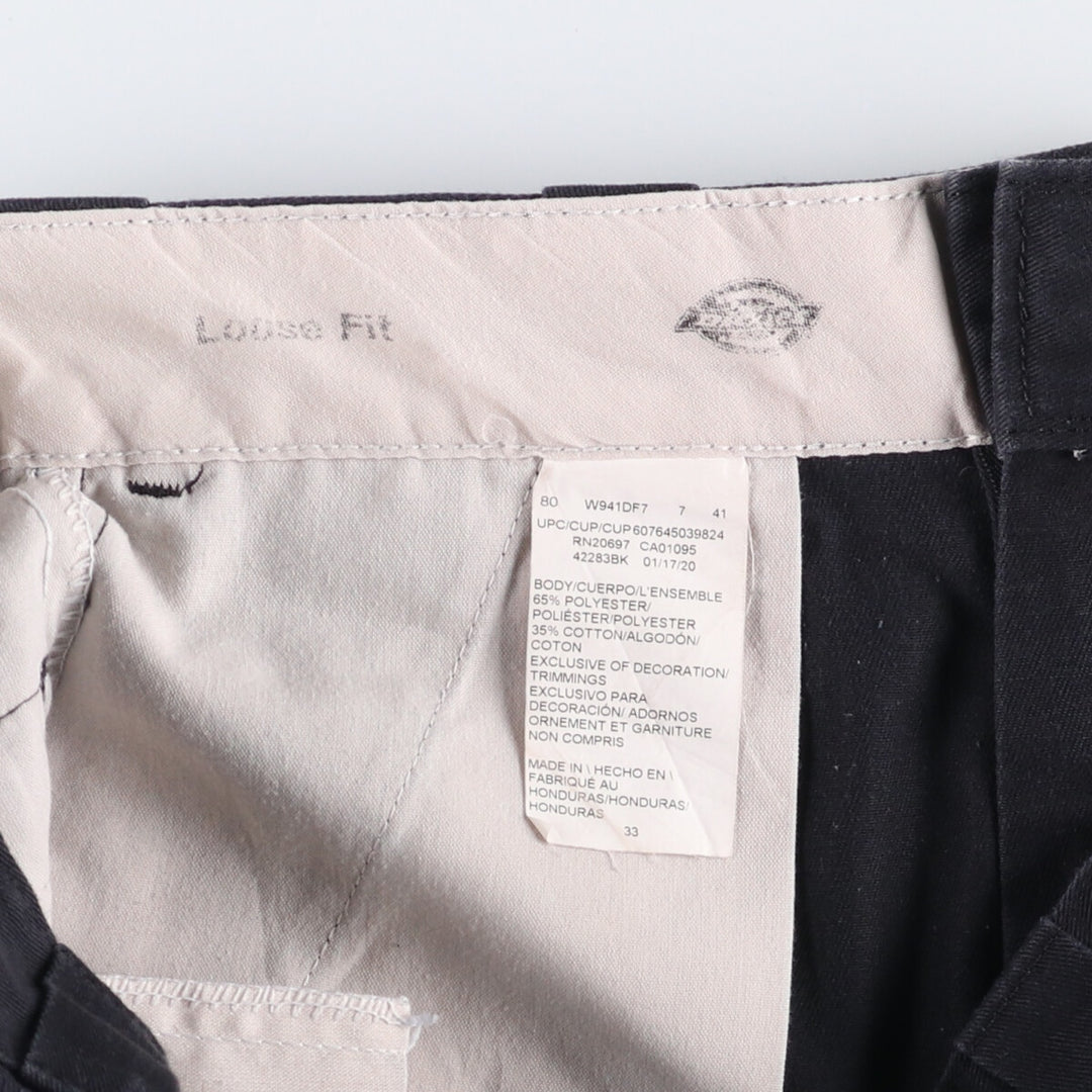 Dickies Loose Fit Work Shorts, Half Pants, Men's, W33 equivalent polyester black type Vintage Second Hand