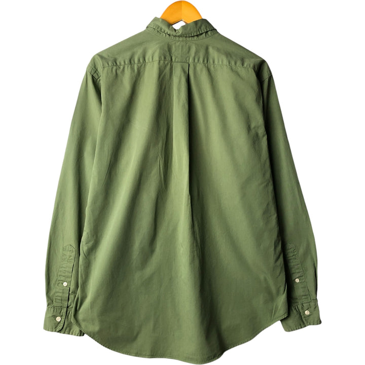 Ralph Lauren long sleeve button down shirt, men's size L cotton green type Vintage Second Hand