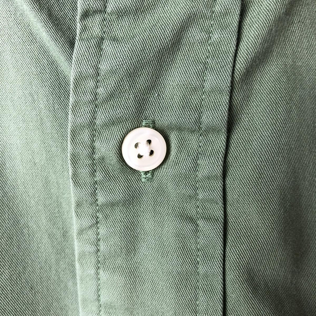 Ralph Lauren long sleeve button down shirt, men's size L cotton green type Vintage Second Hand
