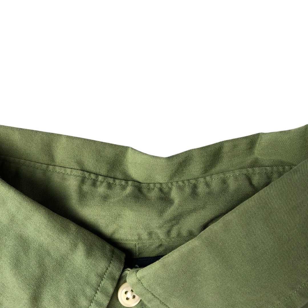 Ralph Lauren long sleeve button down shirt, men's size L cotton green type Vintage Second Hand