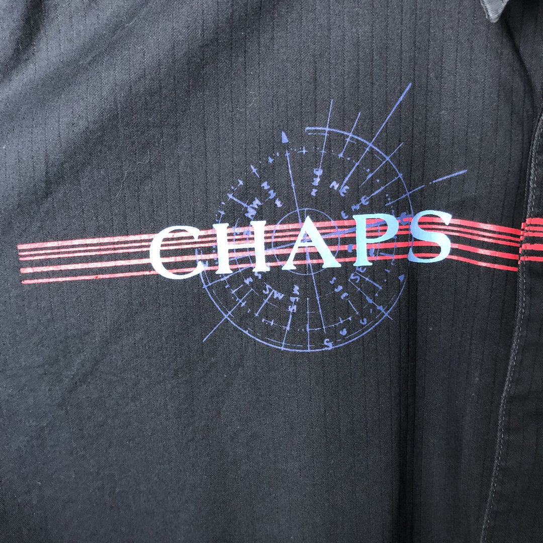 CHAPS long-sleeved cotton shirt, men's size L cotton black type Vintage Second Hand