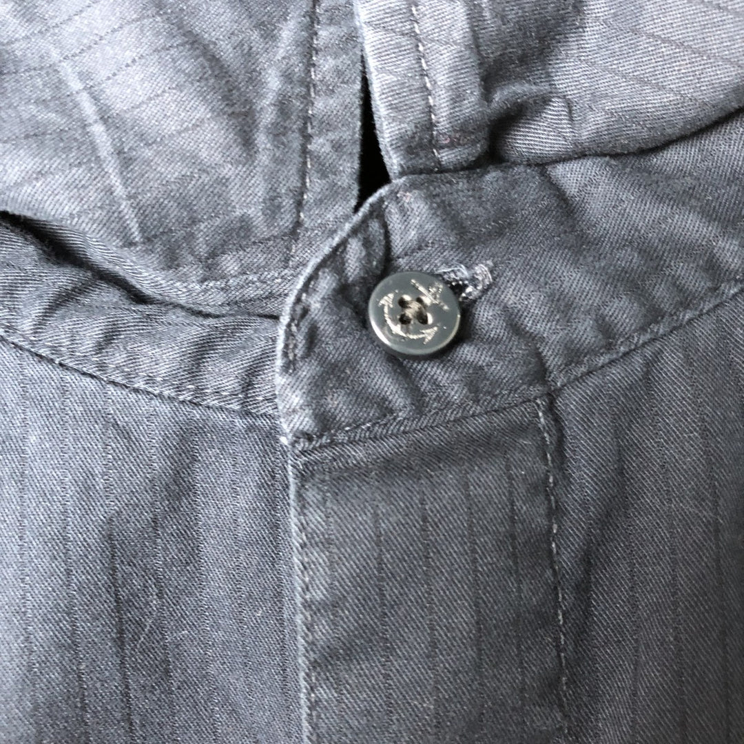 CHAPS long-sleeved cotton shirt, men's size L cotton black type Vintage Second Hand