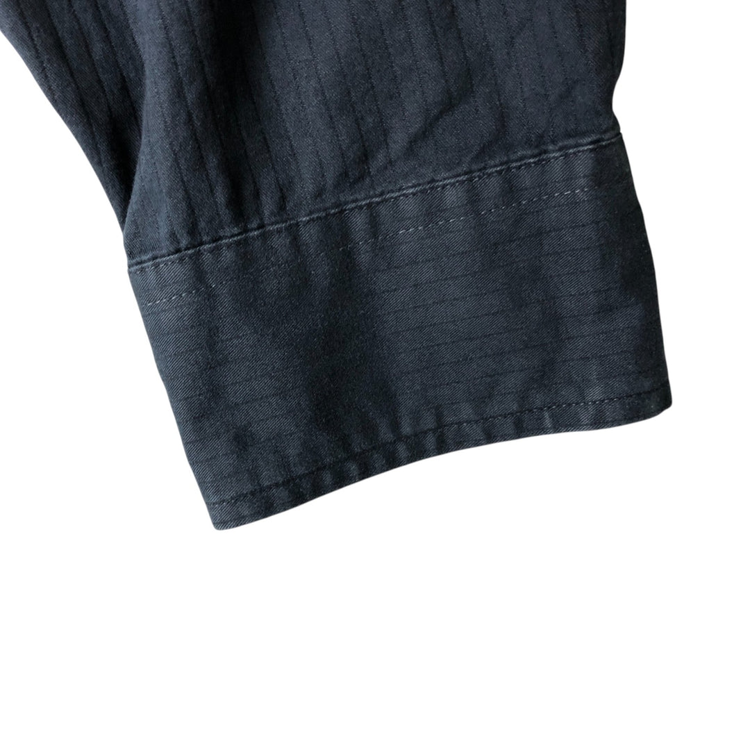 CHAPS long-sleeved cotton shirt, men's size L cotton black type Vintage Second Hand