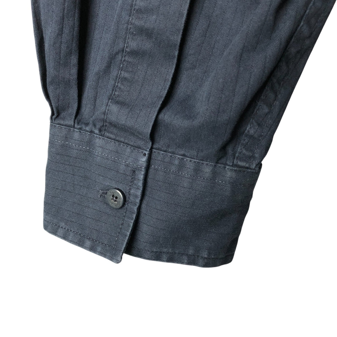 CHAPS long-sleeved cotton shirt, men's size L cotton black type Vintage Second Hand