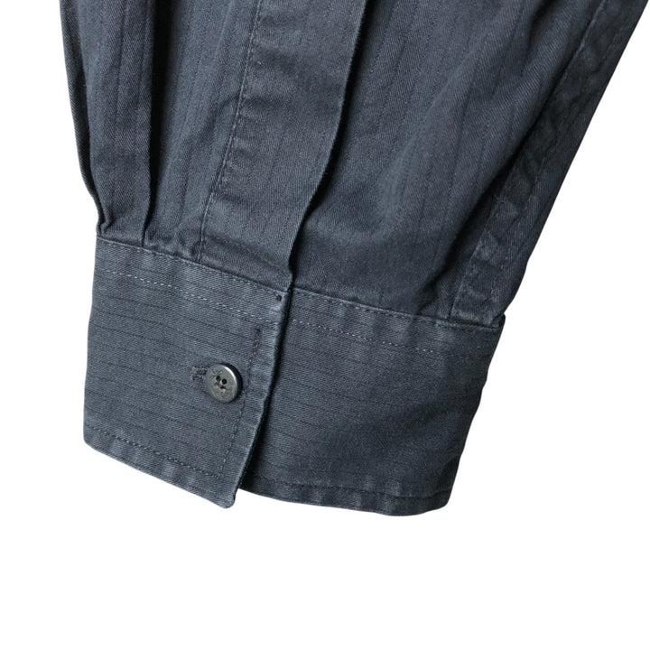 CHAPS long-sleeved cotton shirt, men's size L cotton black type Vintage Second Hand
