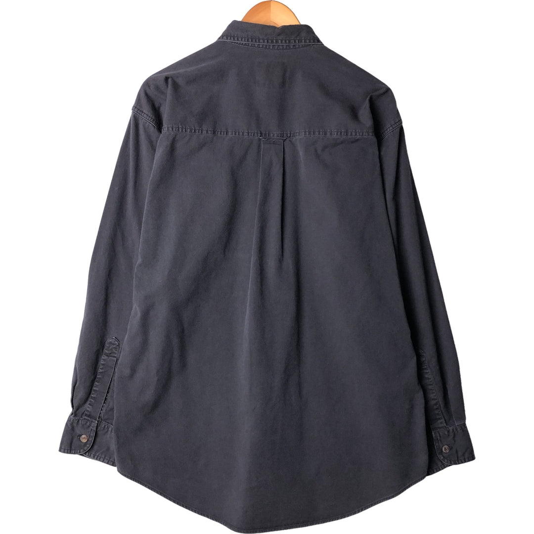 Vintage 1980'S Ralph Lauren Chaps long-sleeved button-down shirt, size L, men's cotton black type Vintage Second Hand