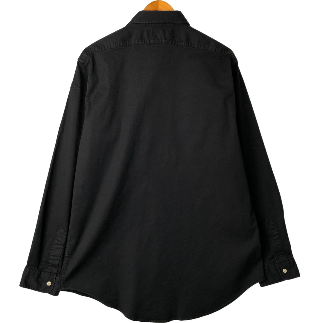 90'S Ralph Lauren POLO SPORT Long Sleeve Cotton Shirt Made in USA Men's XL Vintage cotton black type Vintage Second Hand