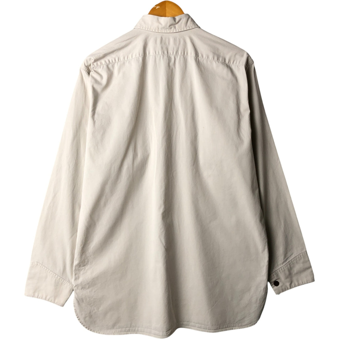 Ralph Lauren POLO by Ralph Lauren TOBIAS long-sleeved cotton shirt cotton pale white type Vintage Second Hand