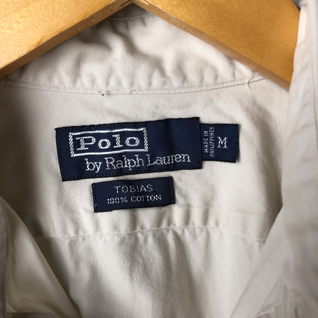 Ralph Lauren POLO by Ralph Lauren TOBIAS long-sleeved cotton shirt cotton pale white type Vintage Second Hand