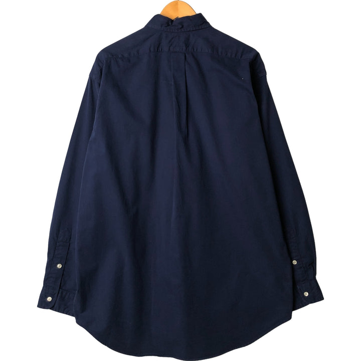 Ralph Lauren BLAKE long sleeve button down shirt, men's size L, vintage cotton navy blue type Vintage Second Hand