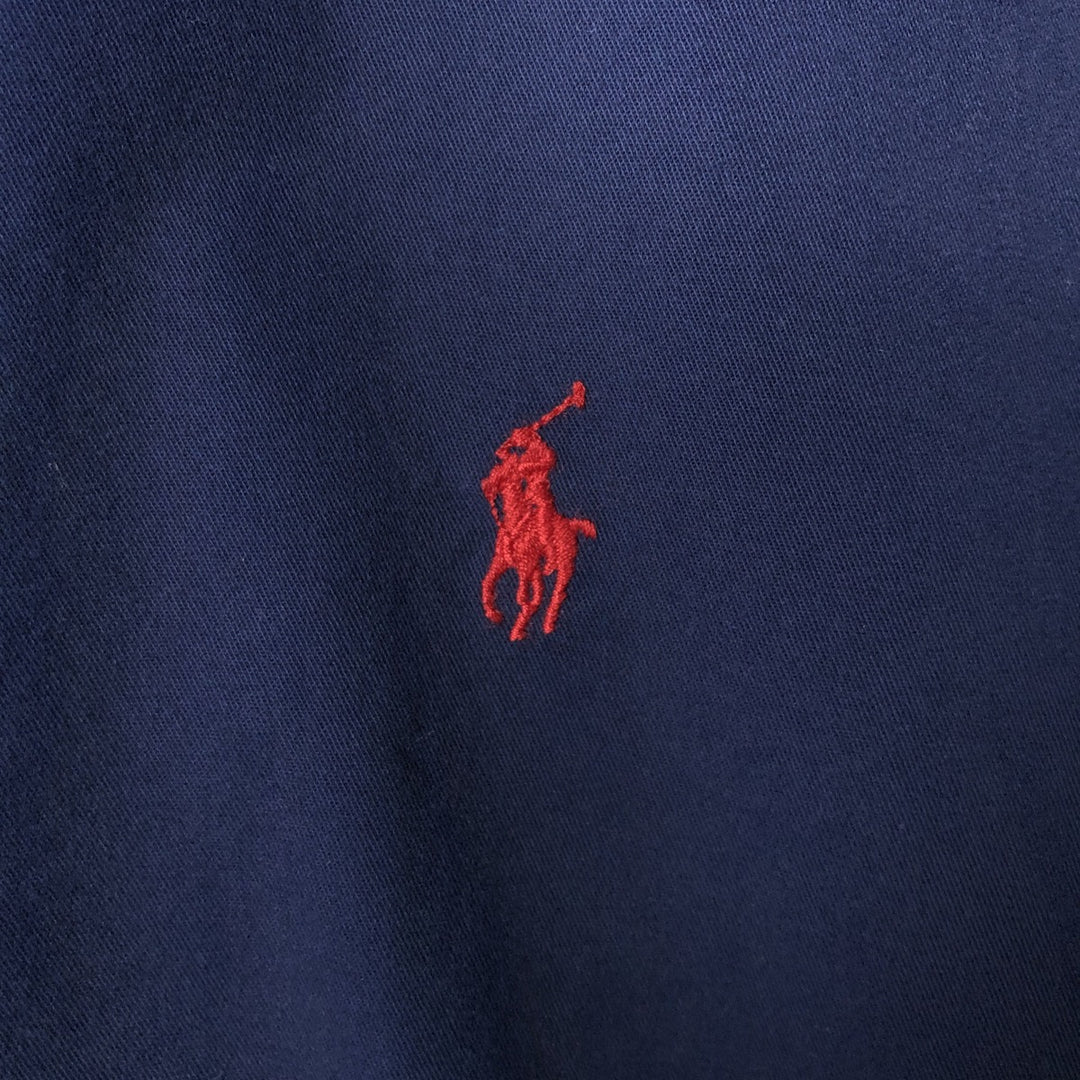 Ralph Lauren BLAKE long sleeve button down shirt, men's size L, vintage cotton navy blue type Vintage Second Hand