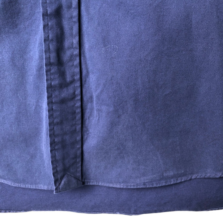 Ralph Lauren BLAKE long sleeve button down shirt, men's size L, vintage cotton navy blue type Vintage Second Hand