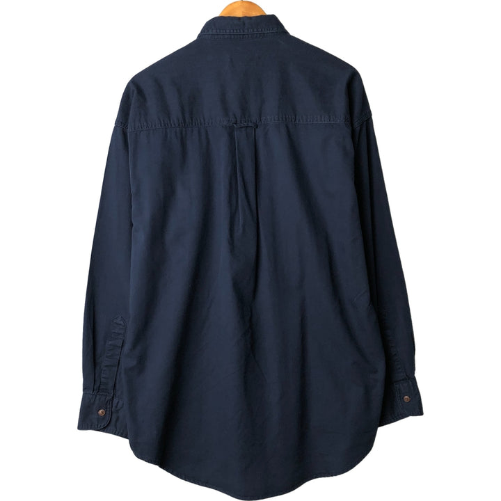 90'S Ralph Lauren CHAPS long sleeve button down shirt men's size L vintage cotton navy blue type Vintage Second Hand