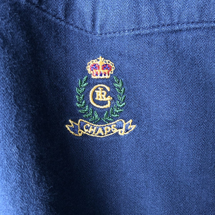 90'S Ralph Lauren CHAPS long sleeve button down shirt men's size L vintage cotton navy blue type Vintage Second Hand