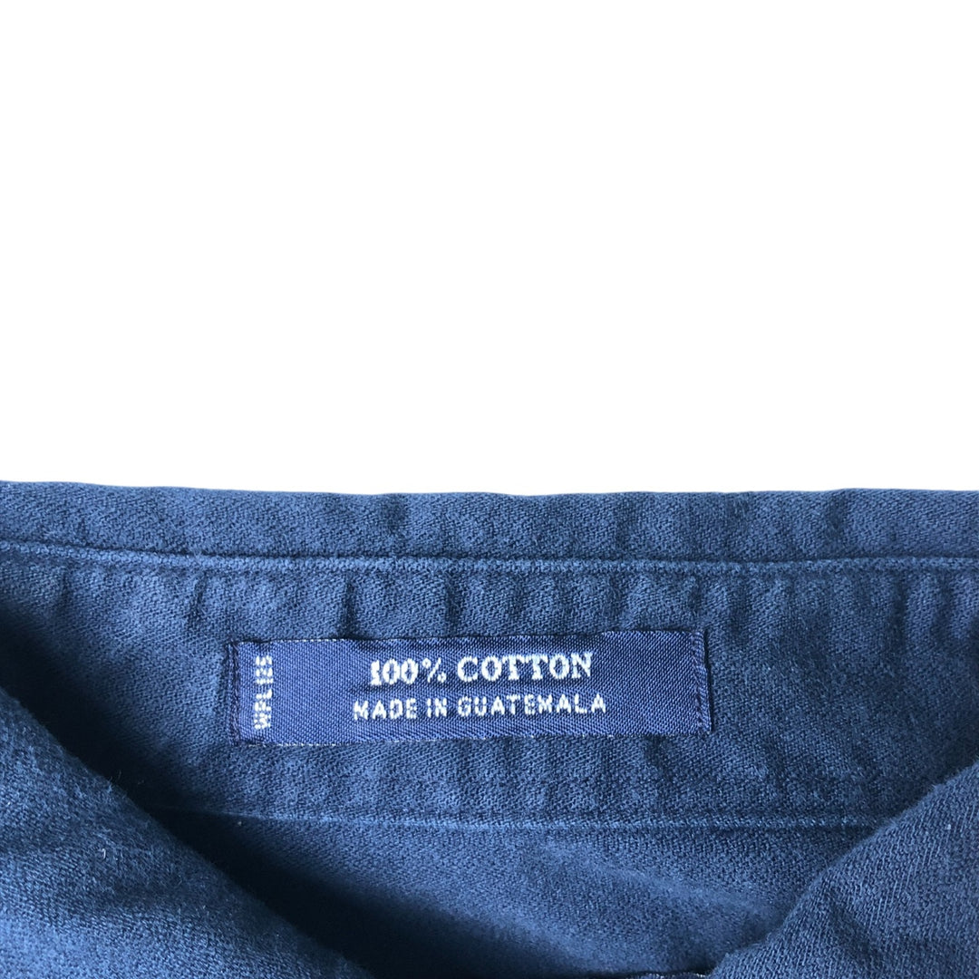 90'S Ralph Lauren CHAPS long sleeve button down shirt men's size L vintage cotton navy blue type Vintage Second Hand