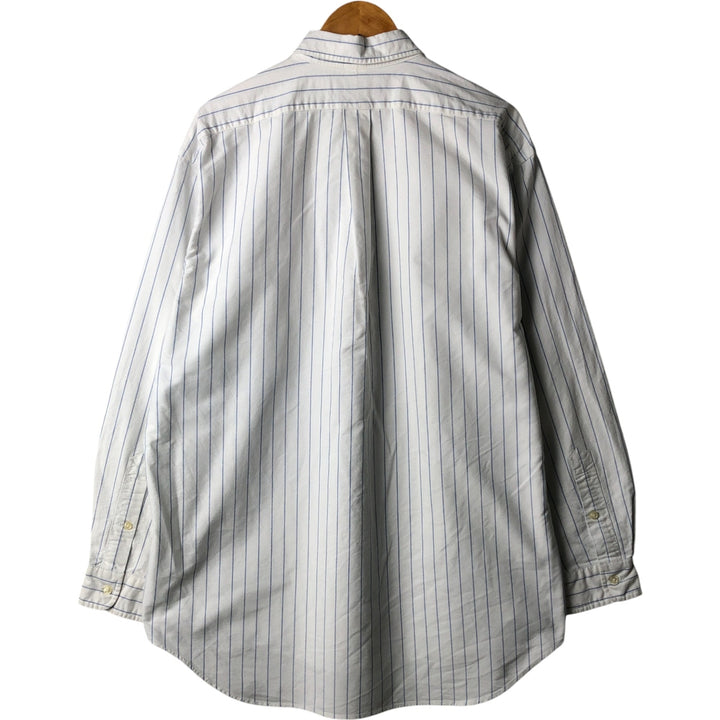 Ralph Lauren BLAKE long sleeve button-down striped shirt, men's size L cotton white type Vintage Second Hand