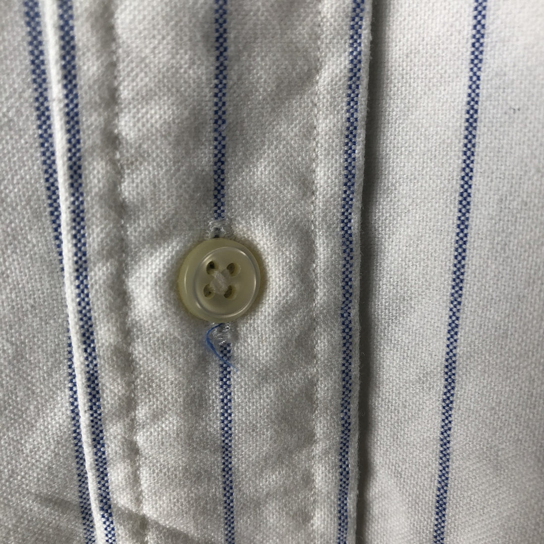 Ralph Lauren BLAKE long sleeve button-down striped shirt, men's size L cotton white type Vintage Second Hand