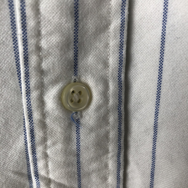 Ralph Lauren BLAKE long sleeve button-down striped shirt, men's size L cotton white type Vintage Second Hand