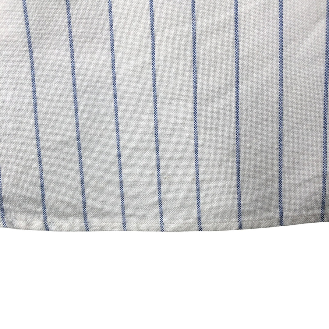 Ralph Lauren BLAKE long sleeve button-down striped shirt, men's size L cotton white type Vintage Second Hand