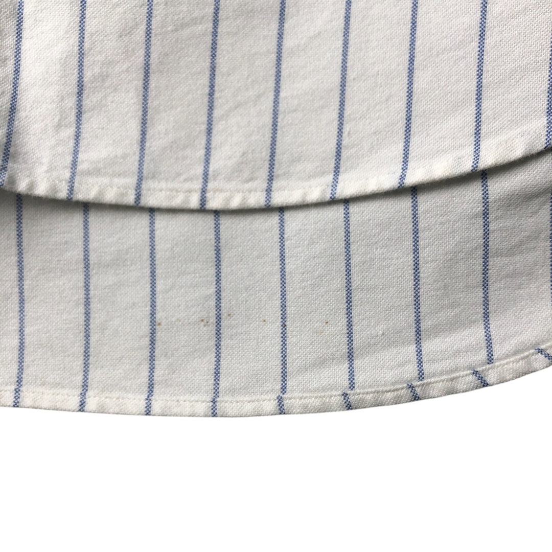 Ralph Lauren BLAKE long sleeve button-down striped shirt, men's size L cotton white type Vintage Second Hand