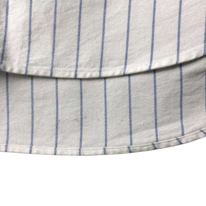 Ralph Lauren BLAKE long sleeve button-down striped shirt, men's size L cotton white type Vintage Second Hand