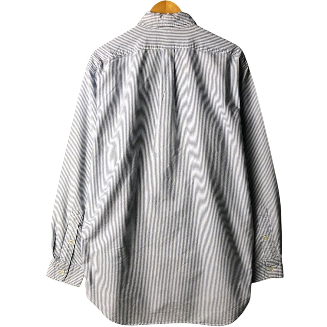Ralph Lauren BLAKE long sleeve button down striped shirt, men's size M cotton white type Vintage Second Hand